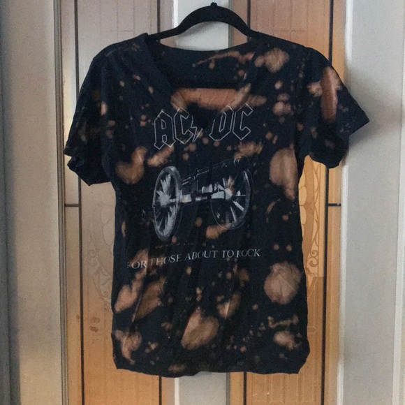 Tops - AC/DC acid wash T-shirt
